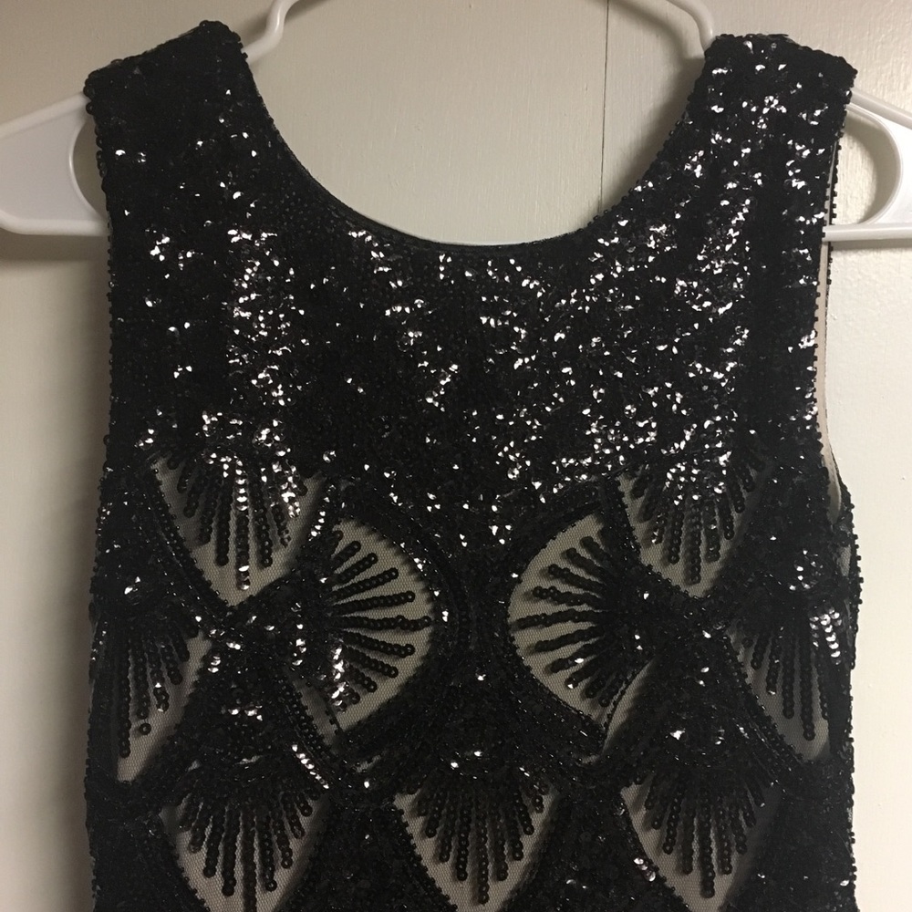 Floor length sequin dress